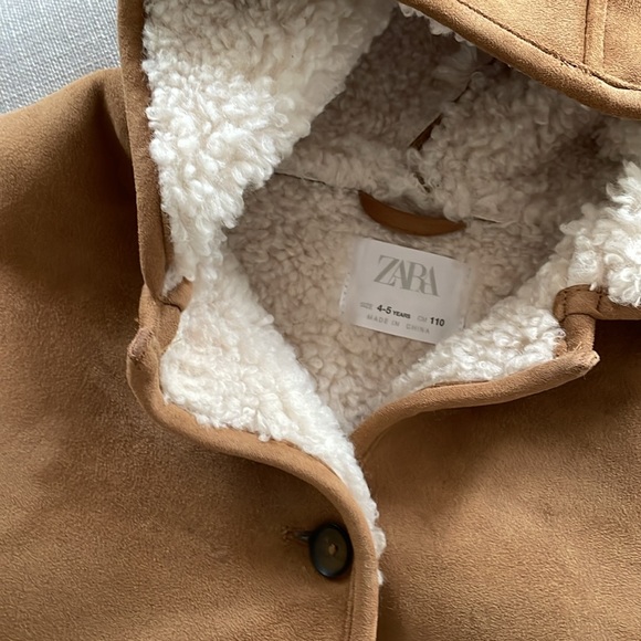 ZARA 4-5yrs suede sherpa lined jacket - Picture 4 of 9